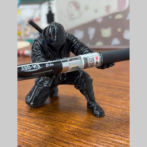 新忍者笔筒3D打印装饰摆件笔架文具收纳个性创意桌面摆件笔架酷炫
