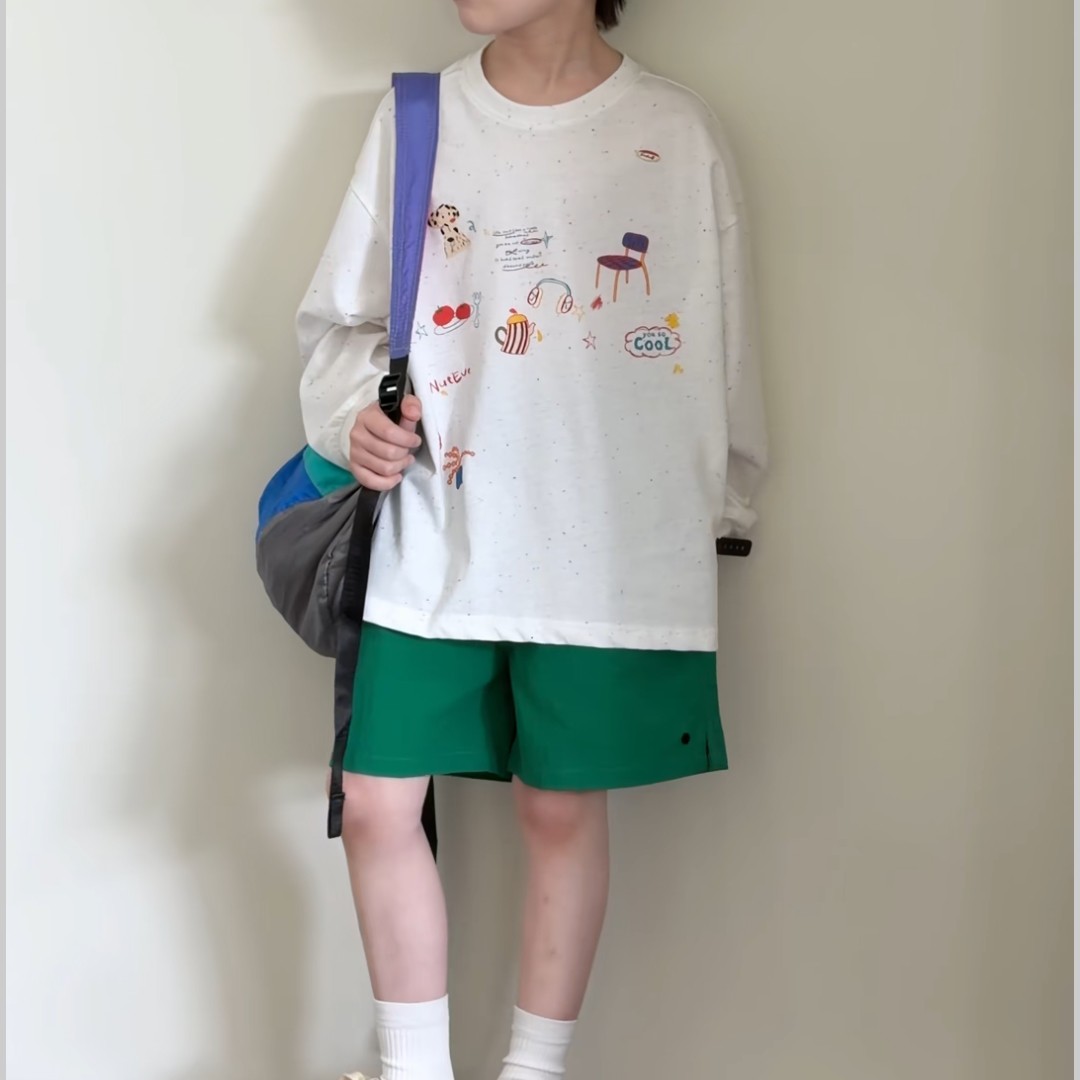 儿童长袖薄款t恤男童防晒衣加速干短裤夏装新款男孩宽松洋气套装