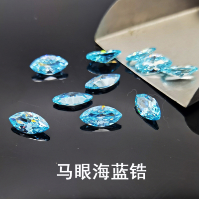 diy天蓝色马眼树叶形瑞士仿钻