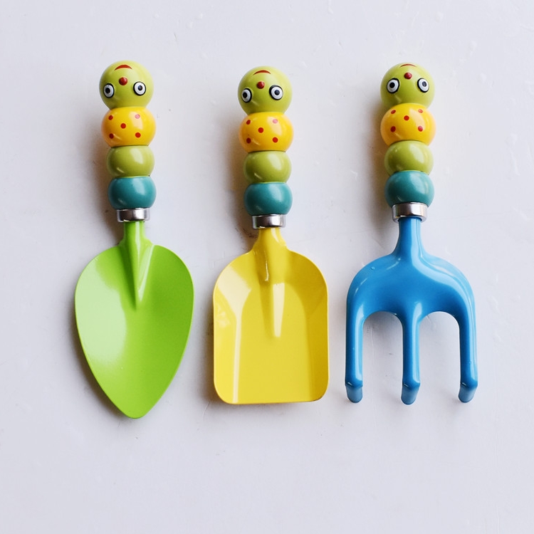 沙滩木柄小铲子园艺四件套卡通养花三件套工具户外种植铁锹耙子,鲜花速递/花卉仿真/绿植园艺,铲子,淘宝优惠券,粉丝福利购,淘宝优惠卷