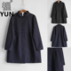 菱格夹棉外套 YUN韫2025秋新品 气质中长款 翻领包布扣韩版 5956 女装