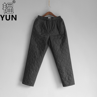 百搭显瘦裤 YUN韫冬季 中腰松紧腰夹棉休闲女长裤 女装 3126 新品