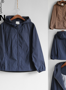 YUN韫秋季新品减龄拼接花边带帽短款女风衣 韩版百搭外套5888兜兜