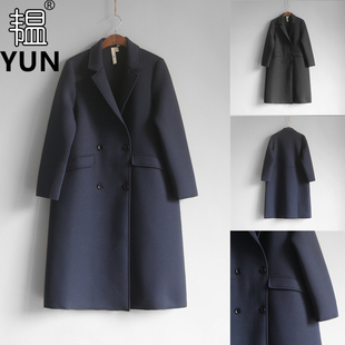 女风衣外套 YUN韫秋冬新品 领双排扣阔型气质显瘦长款 西装 3106 女装