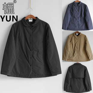 翻领单排扣宽松收腰夹棉防风外套棉服 女装 6022 新品 YUN韫2025冬季