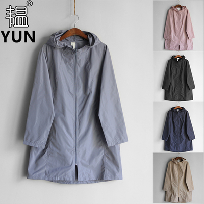 韫常规连帽中长款简约女风衣外套