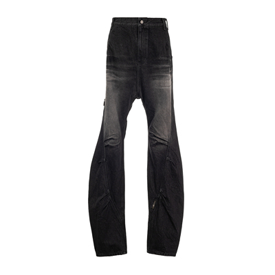 ADERERROR猫须刺绣宽松牛仔裤