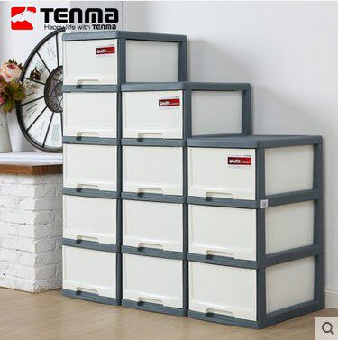 日本天马可移动式收纳柜带滑轮