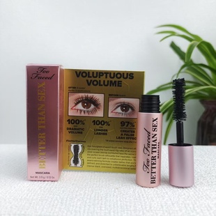 持久不晕染小样 BetterThanSex粉色卷翘浓密纤长睫毛膏 Too Faced