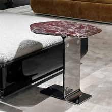 轻奢客厅大理石沙发边几角几现代简约异形家用小型可移动创意茶几