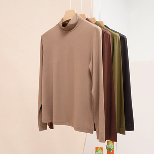 兄华薄款打底衫秋冬女式立领保暖衣长袖单件上衣高领内搭女装秋衣