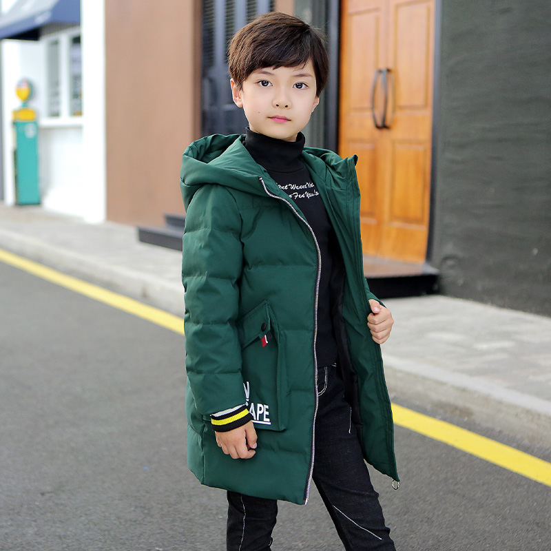 雪龙飞羽中长款加厚男童羽绒服