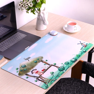 加热暖手桌垫鼠标垫超大发热垫耐脏办公室220v写字电脑桌面电热板