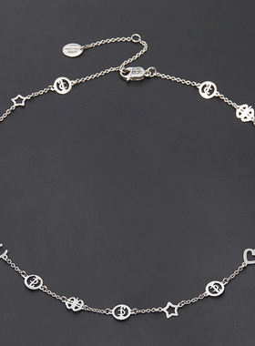 时尚juicy镀18k金薄片爱心颈链