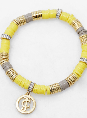 juicy字母牌弹力绳手链