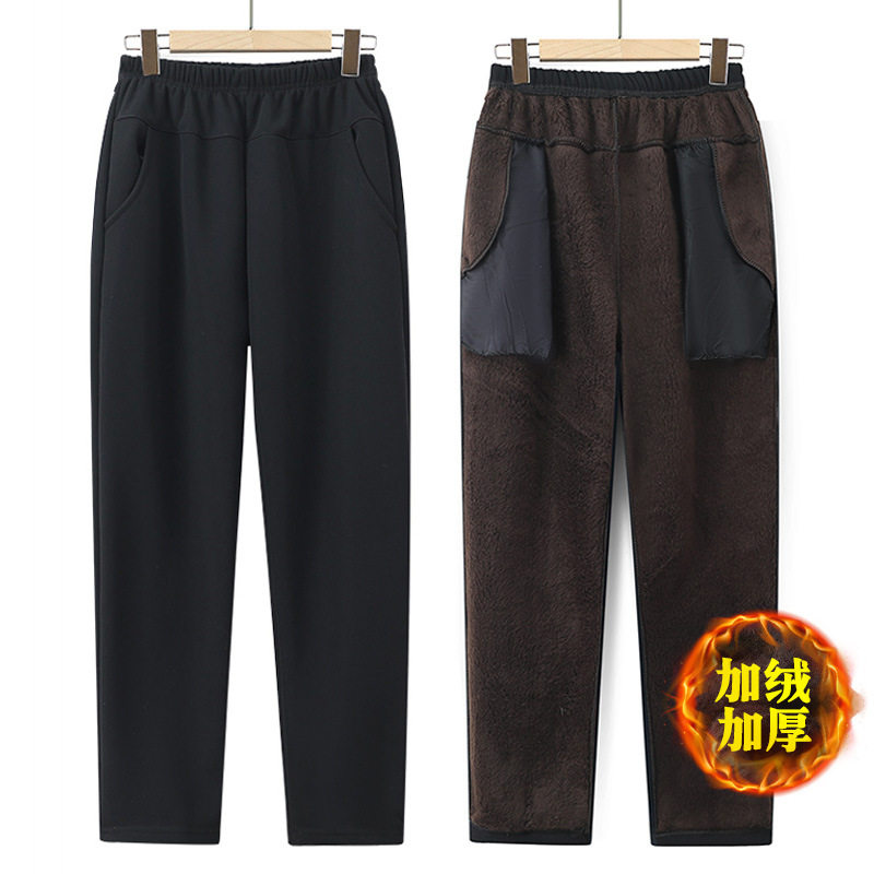 妈妈保暖棉裤大码女裤秋冬纯色加绒加厚中老年人奶奶装裤子外穿,女装/女士精品,中老年女装,淘宝优惠券,粉丝福利购,淘宝优惠卷