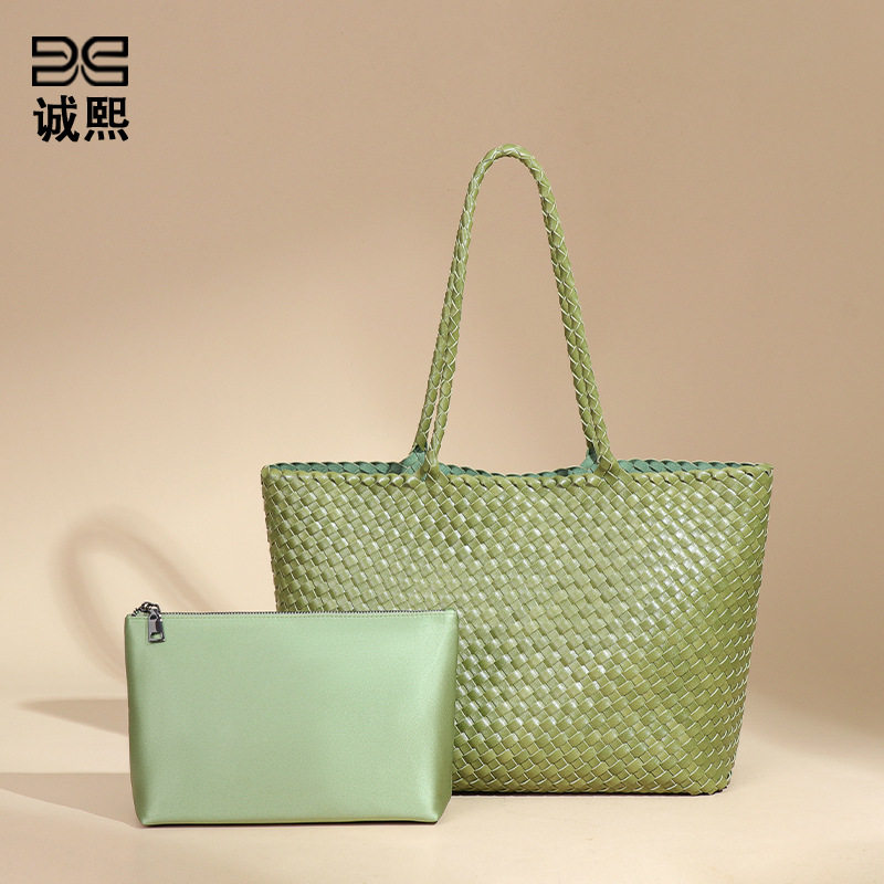 夏季新款大容量手工编织包女士休闲手提托特包时尚单肩腋下子母包,箱包皮具/热销女包/男包,单肩包,淘宝优惠券,粉丝福利购,淘宝优惠卷