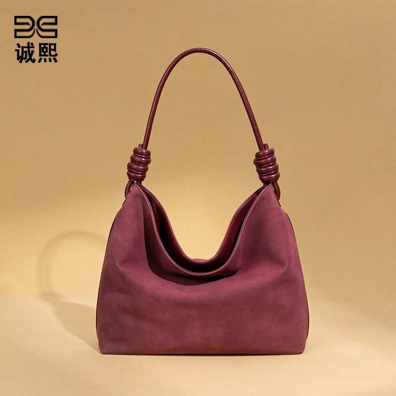 韩版洋气轻奢单肩腋下包大容量通勤女包新品磨砂麂皮绒手提托特包,箱包皮具/热销女包/男包,单肩包,淘宝优惠券,粉丝福利购,淘宝优惠卷