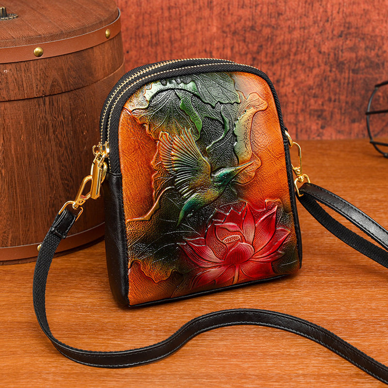 单肩包跨境民族风彩绘质感通勤斜挎包百搭休闲国风女士包包,箱包皮具/热销女包/男包,单肩包,淘宝优惠券,粉丝福利购,淘宝优惠卷