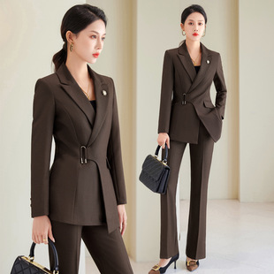 气质女神范正装 女春秋经理总裁工作服职业装 西服外套 套装 高端西装