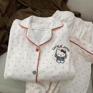 2025新款日系ins小狗德绒睡衣女秋冬季珊瑚绒加厚保暖家居服套装