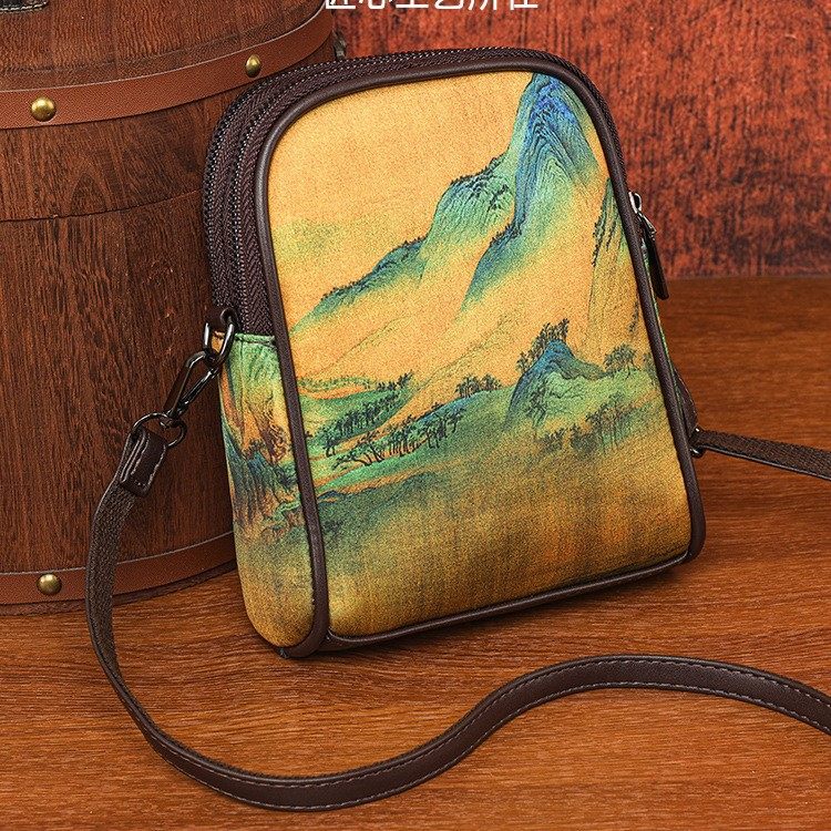 单肩包民族风千里江山国风质感斜挎包古典百搭休闲通勤包包跨境,箱包皮具/热销女包/男包,单肩包,淘宝优惠券,粉丝福利购,淘宝优惠卷