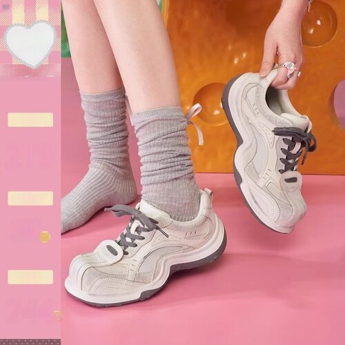 马速主义2025新款小众设计ins潮萌爪鞋女春厚底运动鞋休闲大头鞋