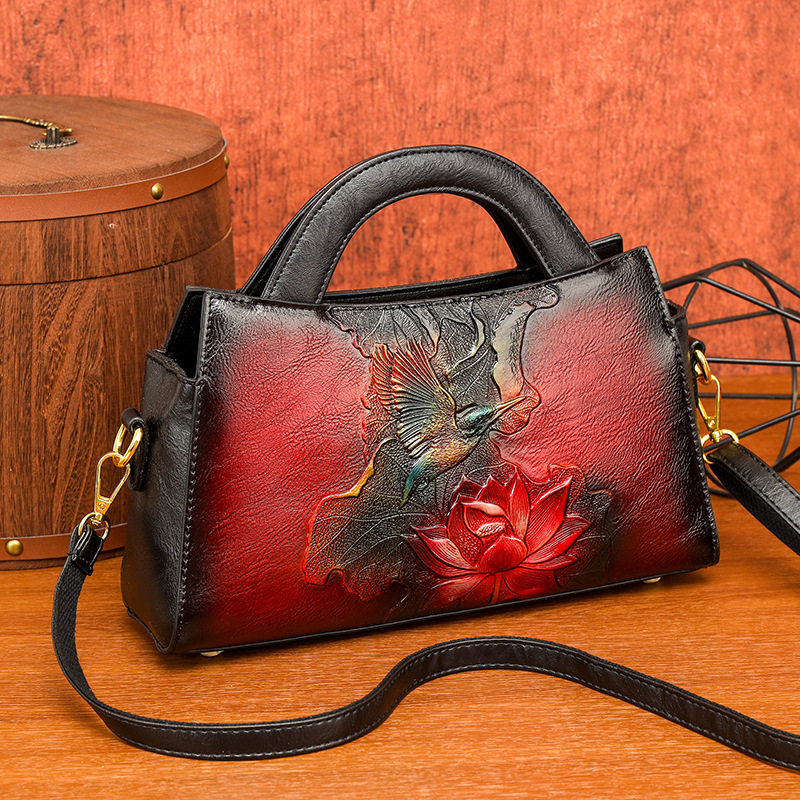 手提包复古质感压花百搭休闲单肩包简约通勤民族风女士包包跨境,箱包皮具/热销女包/男包,单肩包,淘宝优惠券,粉丝福利购,淘宝优惠卷