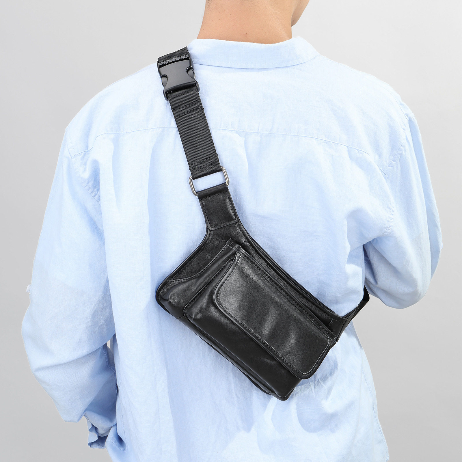 玛轮特新款真皮男士胸包头层牛皮斜挎包纯手工车缝线伸缩提把腰包,箱包皮具/热销女包/男包,男士包袋,淘宝优惠券,粉丝福利购,淘宝优惠卷