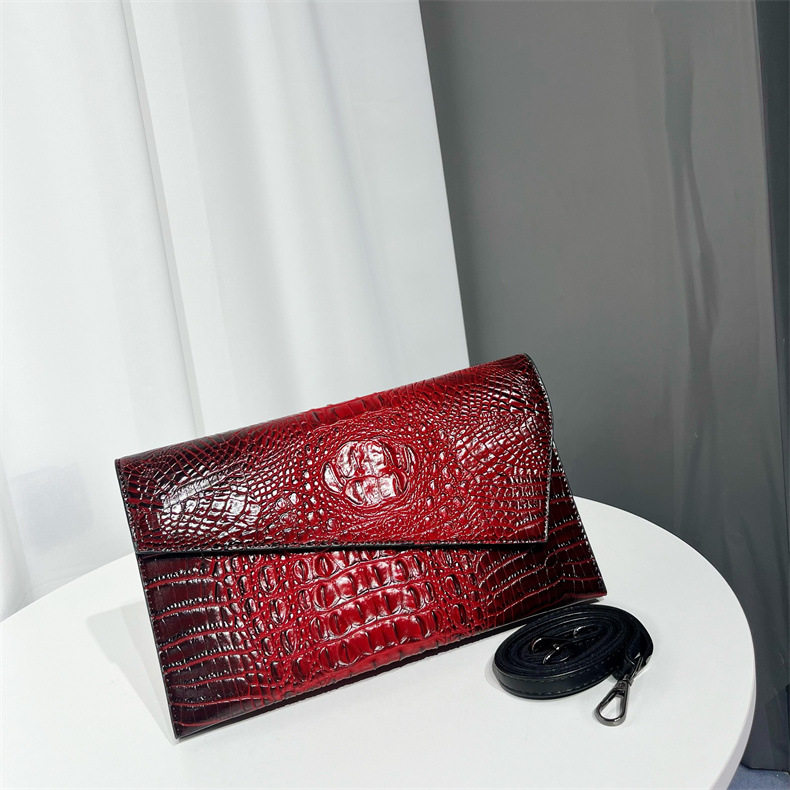 手拿包鳄鱼皮压纹国风新中式斜挎包欧美复古休闲通勤信封晚宴包包,箱包皮具/热销女包/男包,单肩包,淘宝优惠券,粉丝福利购,淘宝优惠卷