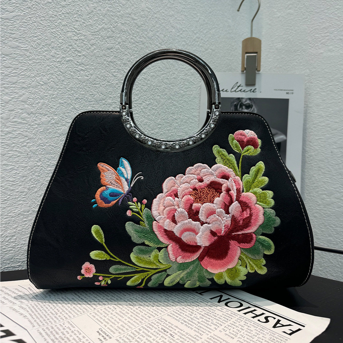 手提包国风刺绣牡丹复古质感托特包文艺中国风旗袍休闲通勤包包女,箱包皮具/热销女包/男包,单肩包,淘宝优惠券,粉丝福利购,淘宝优惠卷