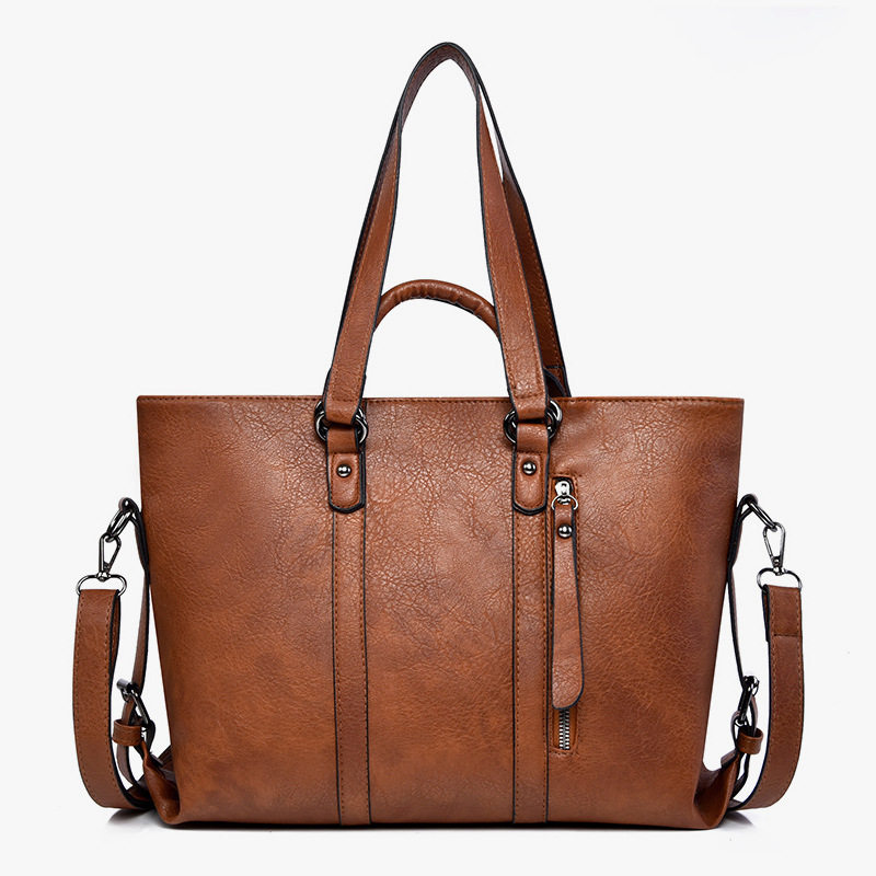 跨境女包2025新款欧美时尚PU软皮大容量托特包单肩手提斜挎包,箱包皮具/热销女包/男包,单肩包,淘宝优惠券,粉丝福利购,淘宝优惠卷