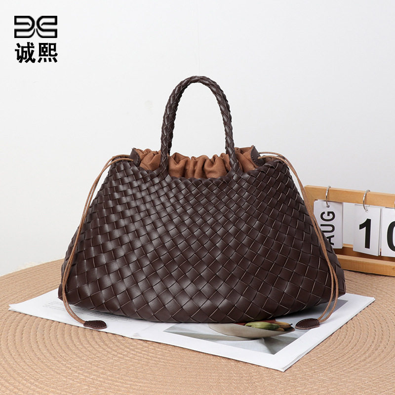 跨境潮流复古大容量手提女包手工编织子母包通勤商务单肩托特包包,箱包皮具/热销女包/男包,单肩包,淘宝优惠券,粉丝福利购,淘宝优惠卷