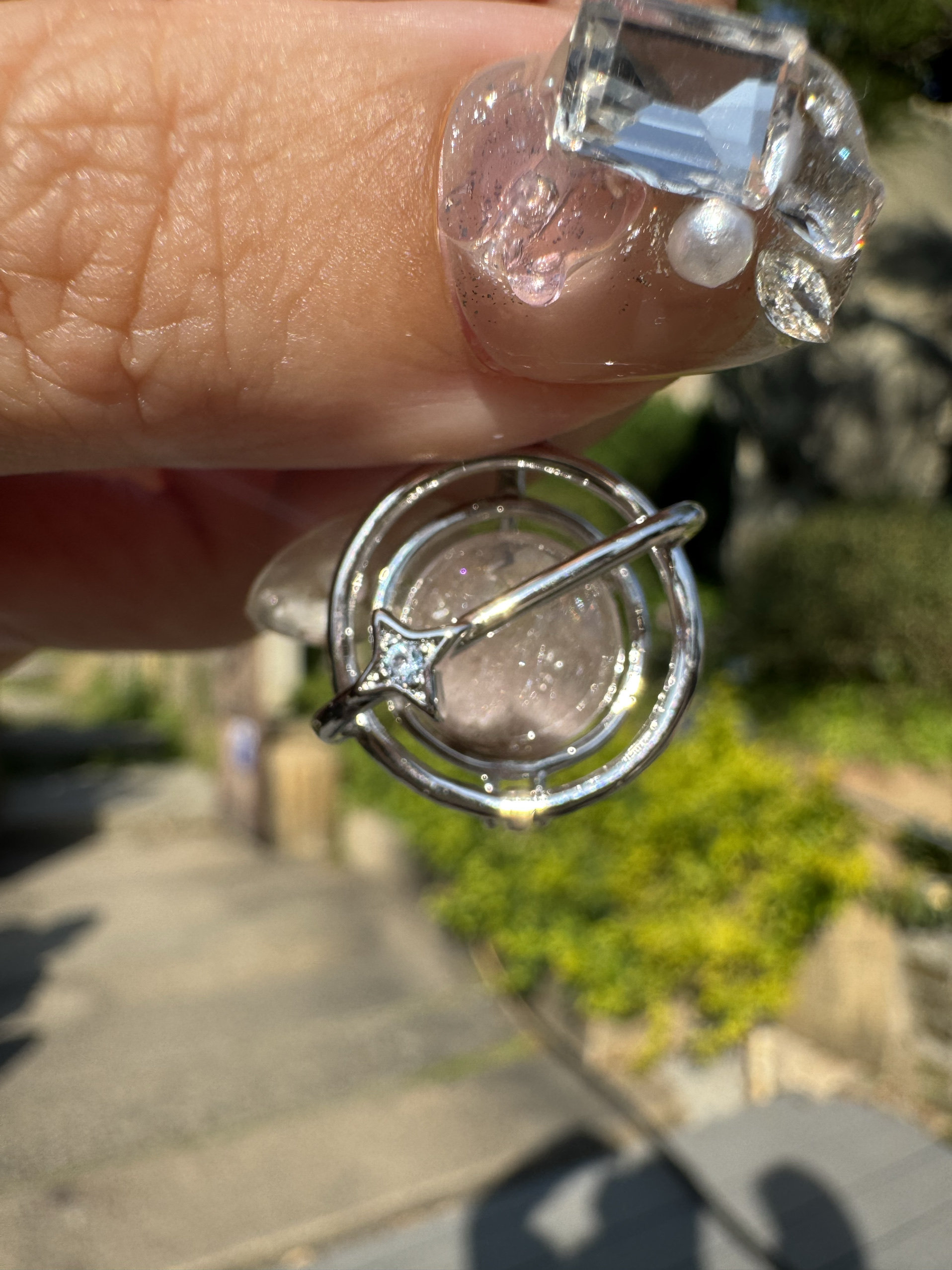 小行星水晶吊坠镂空笼子水晶项链（包含项链吊坠）
