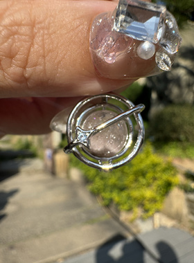 小行星水晶吊坠镂空笼子水晶项链（包含项链吊坠）