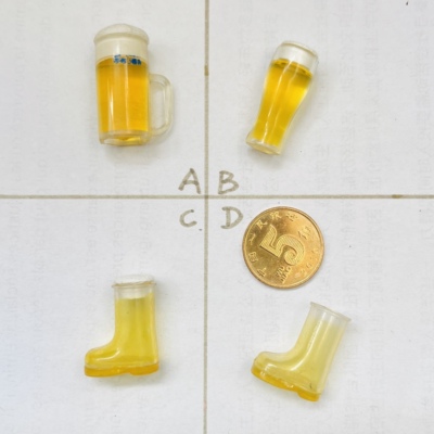 re-ment/mh早期绝版食玩散货 啤酒杯 西餐