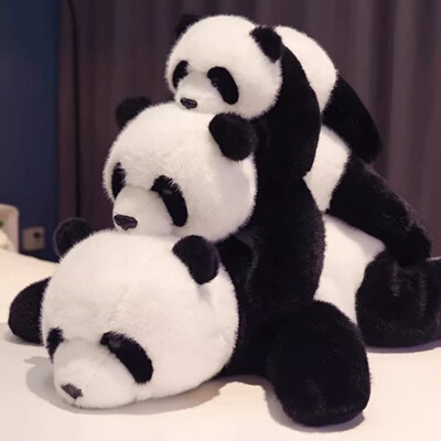 超软趴姿熊猫公仔网红纪念品
