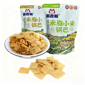 百吉猫米脂小米锅巴128g袋装烧烤香辣味酥脆网红小吃零食品特产