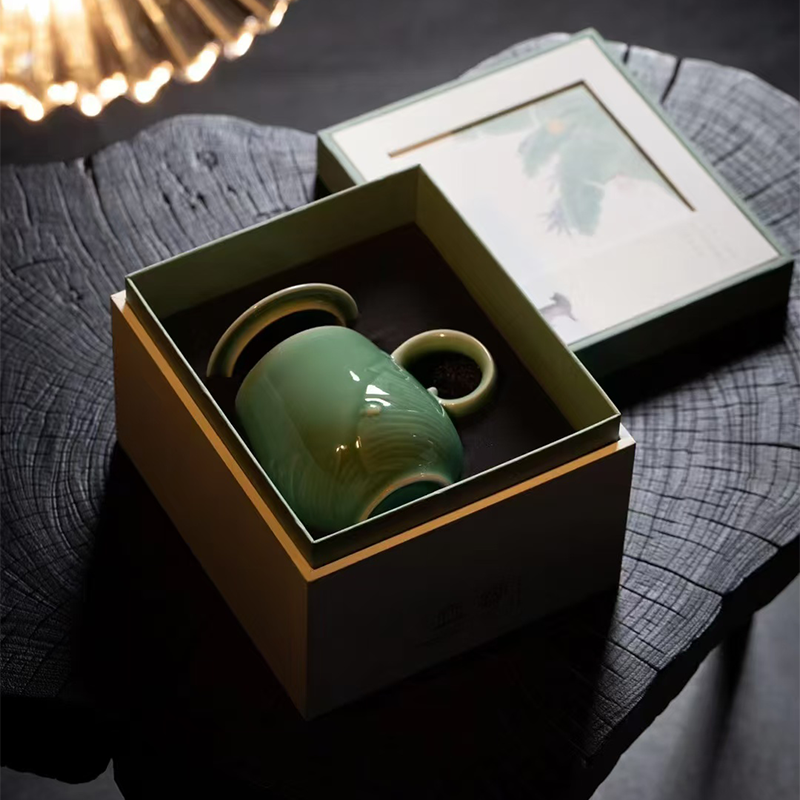 西泠印社无忧虑办公茶杯龙泉青瓷