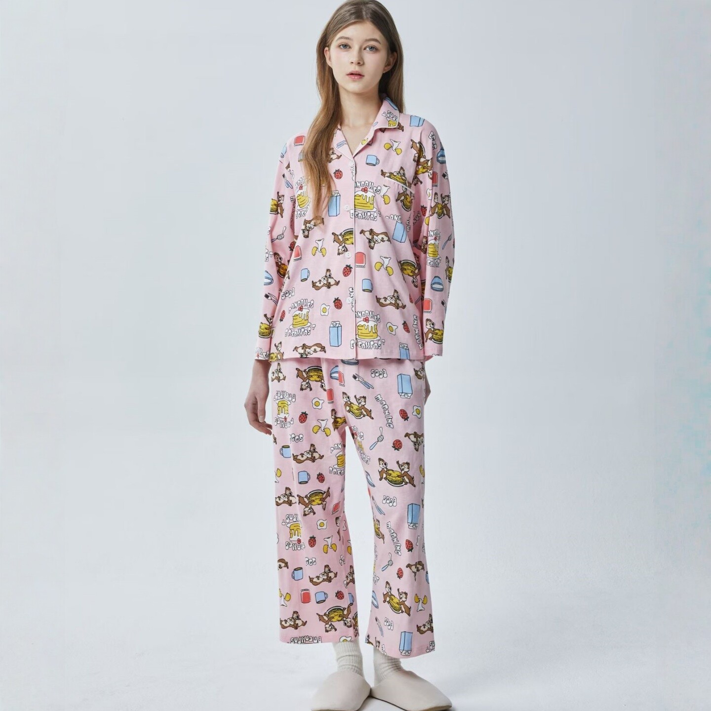 迪士尼韩国纯棉卡通家居服睡裙女