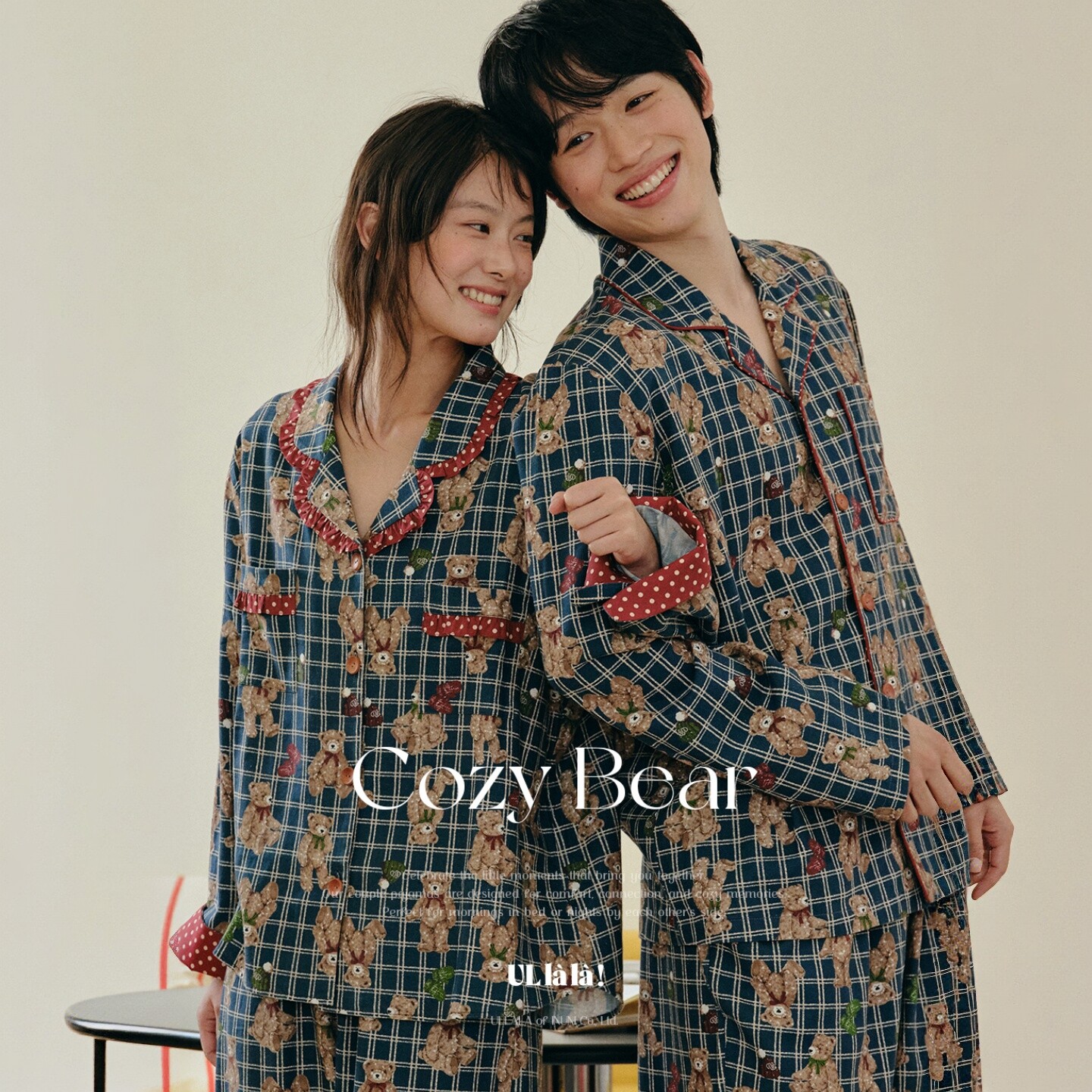 ULLALA韩国进口情侣磨毛棉家居服