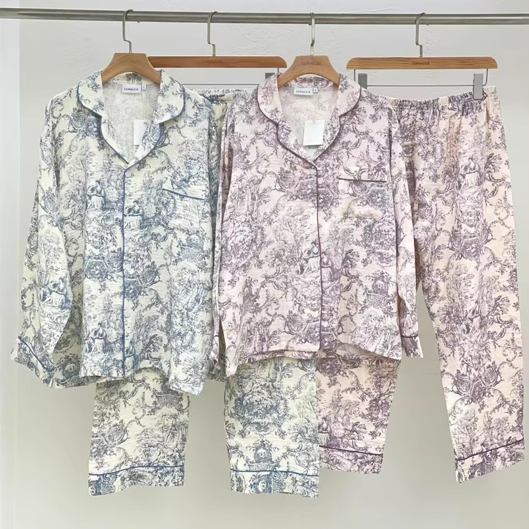 LUNALUZ韩国纯棉休闲情侣家居服