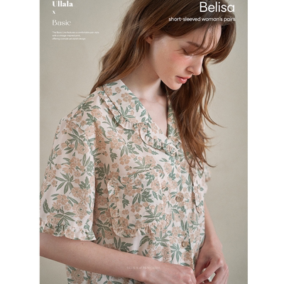 韩国特价ULLALA简约碎花家居服女