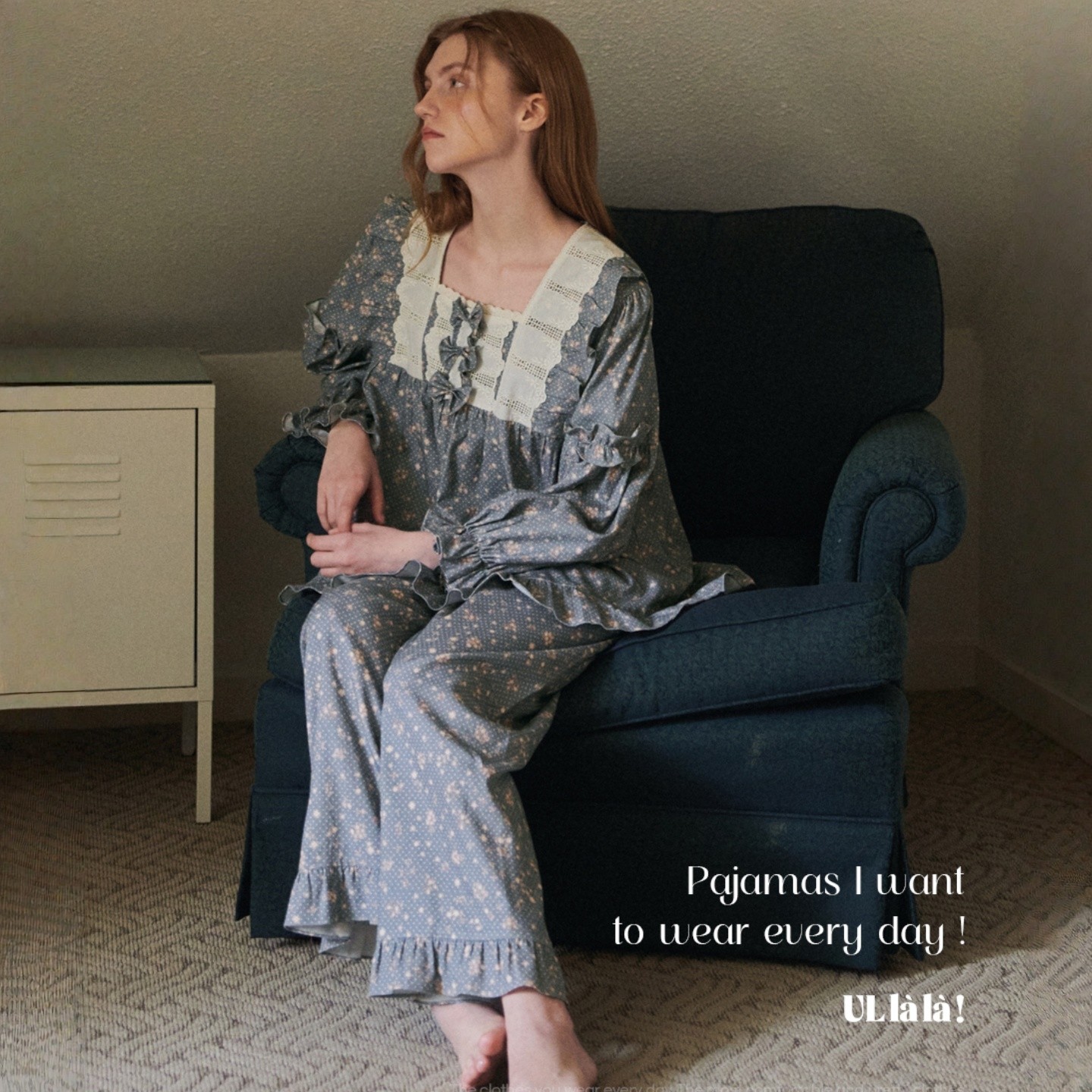 ULLALA韩国2025秋冬磨毛棉甜美蕾丝边碎花方领长袖睡衣套装睡裙女,女士内衣/男士内衣/家居服,睡衣/家居服套装,淘宝优惠券,粉丝福利购,淘宝优惠卷