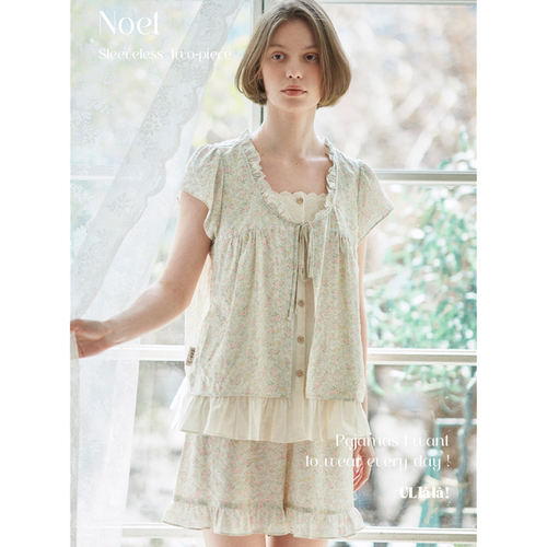 韩国品牌ULLALA碎花短袖家居服女