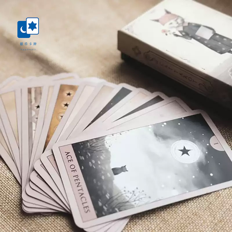 原装正版 水彩画小白猫塔罗牌 Cat Tarot 桌游卡牌