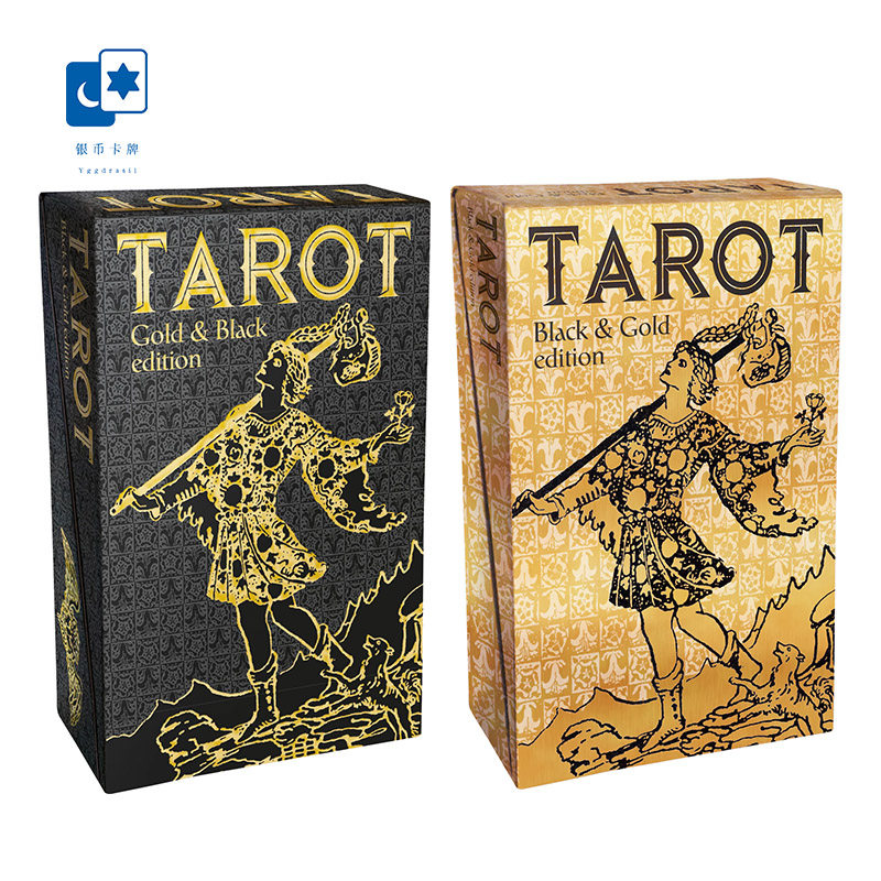 进口正版烫金 金与黑伟特塔罗牌Tarot Black & Gold金黑伟特塔罗