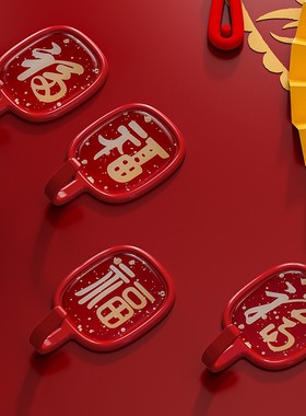 家用挂钩红色无痕贴粘钩强力粘胶门后挂衣喜庆钥匙包包承重免打孔