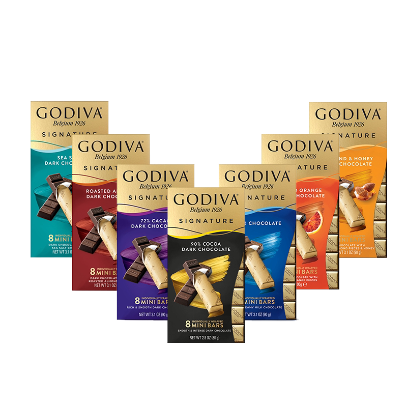 【买3赠1】GODIVA歌帝梵牛奶黑巧克力条纯可可脂儿童独立装零食