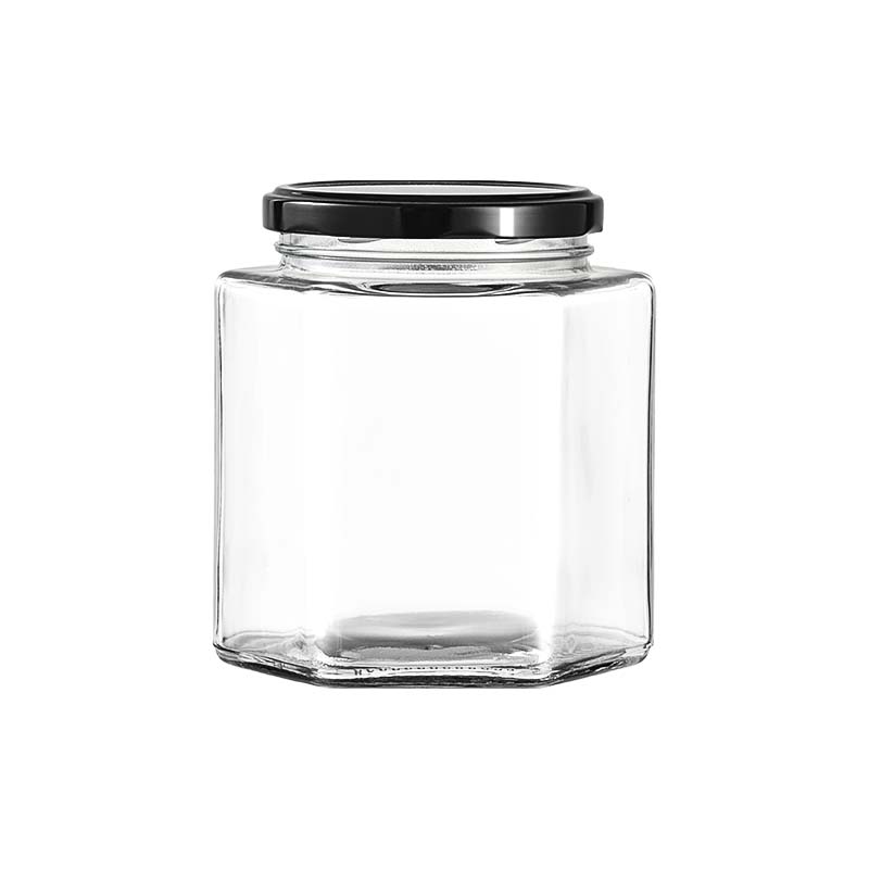 六棱密封罐玻璃罐头专用黄桃罐头瓶【备用盖子】